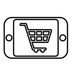 Buy Online Market Cart Icon Outline