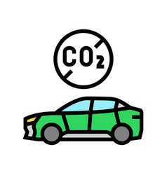 Emission Free Car Carbon Color Icon