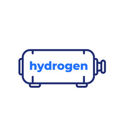 Hydrogen Storage Gas Tank Line Icon