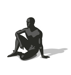 Man Sitting On Ground