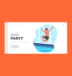 Pool Party Landing Page Template Youngster