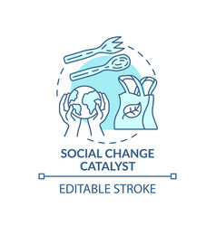 Social Change Catalyst Concept Icon