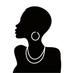 Black Graceful Silhouette Of The Head