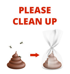 Clean Up After Dog Info Poster Poop And Insects