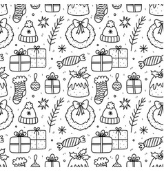 Cute Doodle Xmas Seamless Pattern