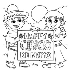 Happy Cinco De Mayo Coloring Page For Kids