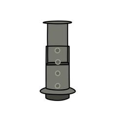 Aeropress Doodle Icon Color Line