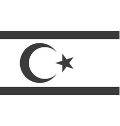 Greyscale Flag Of Northern Cyprus