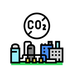 Emission Free Plant Carbon Color Icon