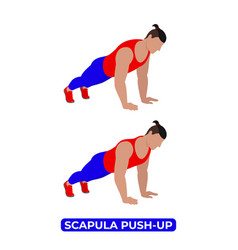 Man Doing Scapula Push Up Exercise For Chest