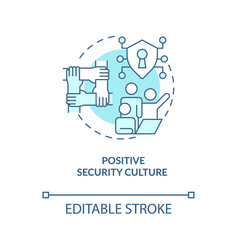 Positive Security Culture Turquoise Concept Icon