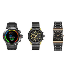 Collection Of Different Wrist Watches Isolated