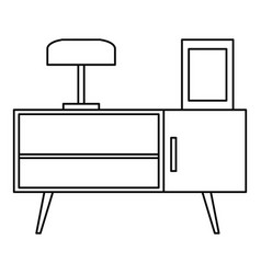 Night Stand Icon Outline Style