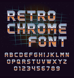 Retro 80s Chrome Font