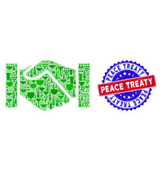 Bicolor Peace Treaty Distress Seal Stamp