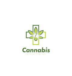 Cannabis Therapy Medical And Healthcare Logo