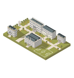 Isometric University Campus Concept