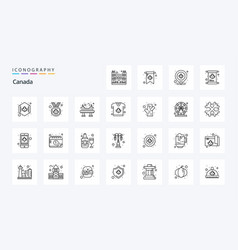 25 Canada Line Icon Pack