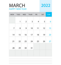 March 2022-calendar 2022 Template