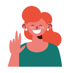 Redhead Woman Happy Character