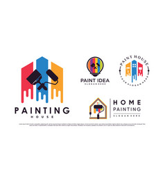 Set Of Collection Paint House Icon Logo Design