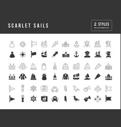 Simple Icons Of Scarlet Sails