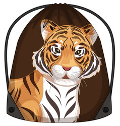 Drawstring Backpack With Tiger Pattern