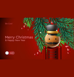 Merry Christmas Web Banner With Christmas