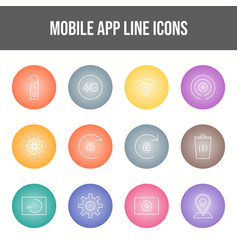 12 Mobile App Icons In One Set