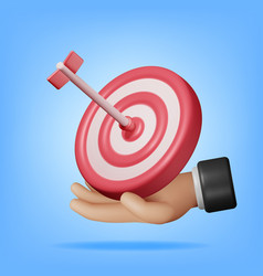 3d Target With Arrow In Center Icon