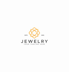 Jewelry Abstract Geometric Crystal Gemstone Logo