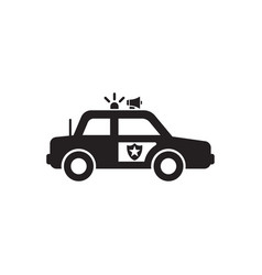 Simple Police Car Silhouette Icon