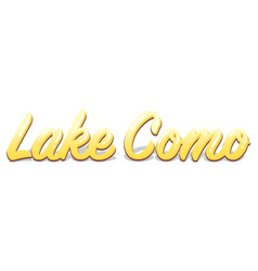 Font Design For Lake Como