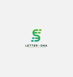 Letter S With Dna Symbol Logo Design