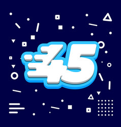 Number 45 3d Speed Icon