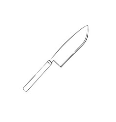 Chef Knife Cut Icon Eps