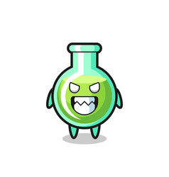 Evil Expression Lab Beakers Cute Mascot