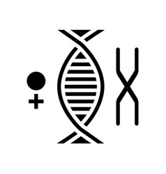 Female Chromosome Genetic Glyph Icon