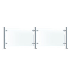 Glass Or Plexiglass Fence With Banisters