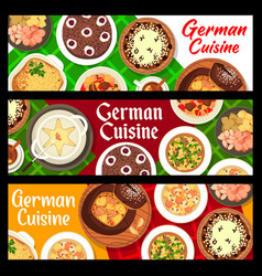 German Cuisine Restaurant Meals Banners