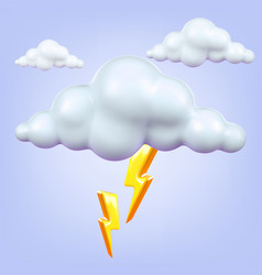 Weather Icon Cloud With Lightning Plastic