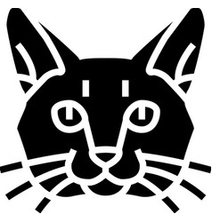 Burmese Cat Cute Pet Glyph Icon