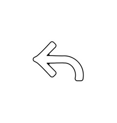 Reply Thin Line Icon Arrow Linear Outline