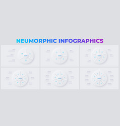 Set Of Neumorphism Infographic Cycle