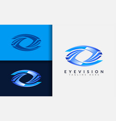 Abstract Creative Eye Vision Logo Design With