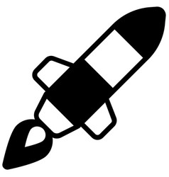 Missile Icon Black Icon Isolated