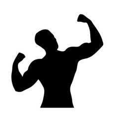 Muscular Strong Man Flat Image