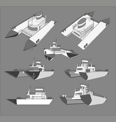 Set Collection With Cruise Catamaran 3d Models