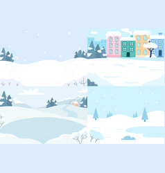 Winter Landscapes Collection Snow Season Christmas