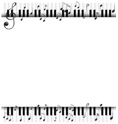 Background Template With Musicnotes And Piano